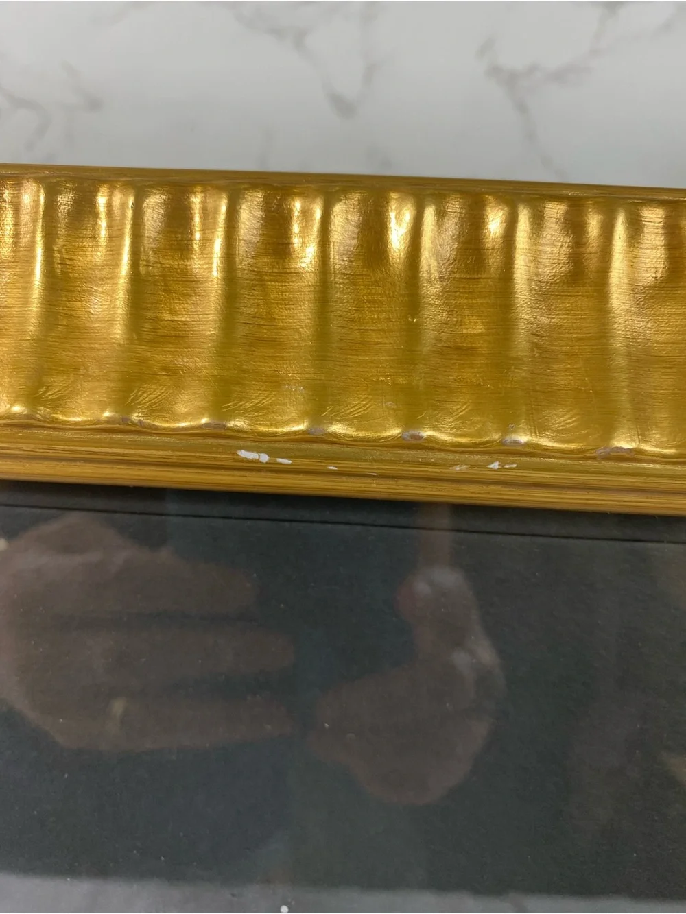 Vintage Gold Wood Textured Photo Frame - Hollywood Regency 8x10